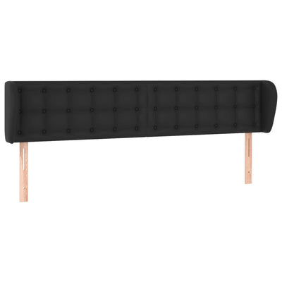 Headboard with Ears Black 163 cm Faux Leather Payday Deals