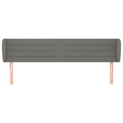 Headboard with Ears Dark Grey 163 cm Fabric Payday Deals