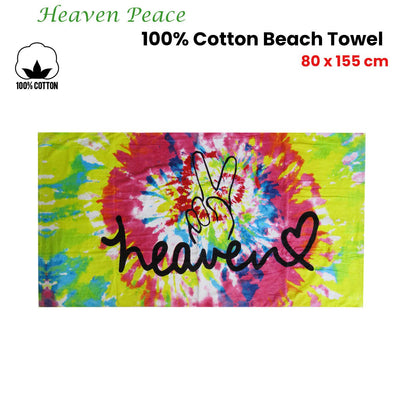 Heaven Peace 100% Cotton Beach Towel 80 x 155 cm Payday Deals