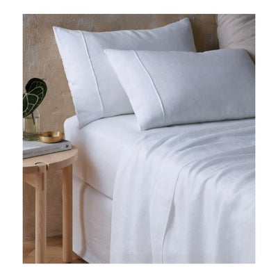 Hemp White Sheet Set by Vintage Design Homeware Super King