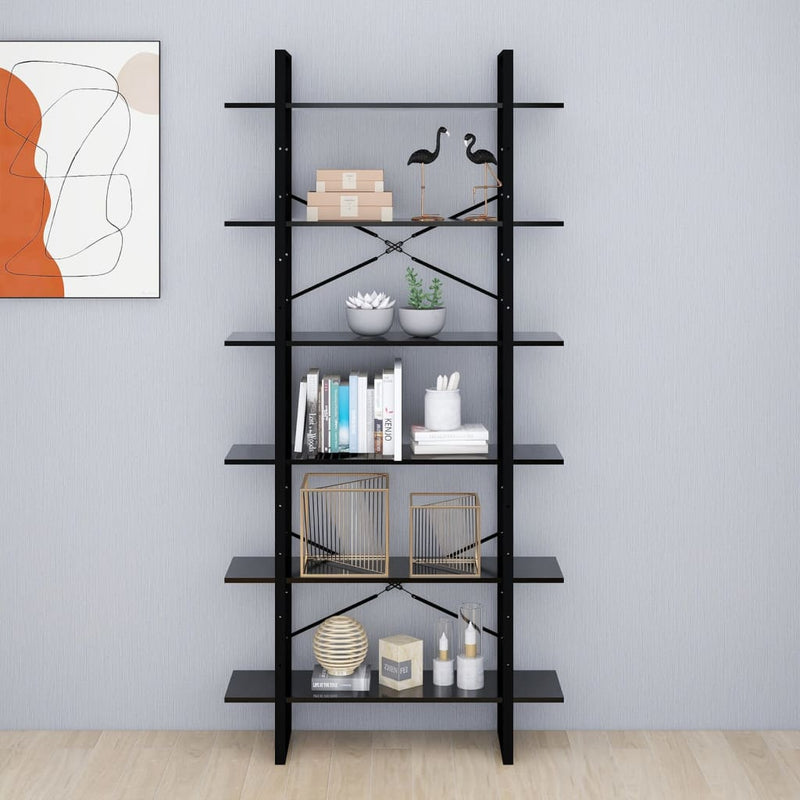 High Cabinet Black 100x30x210 cm Engineered Wood Payday Deals