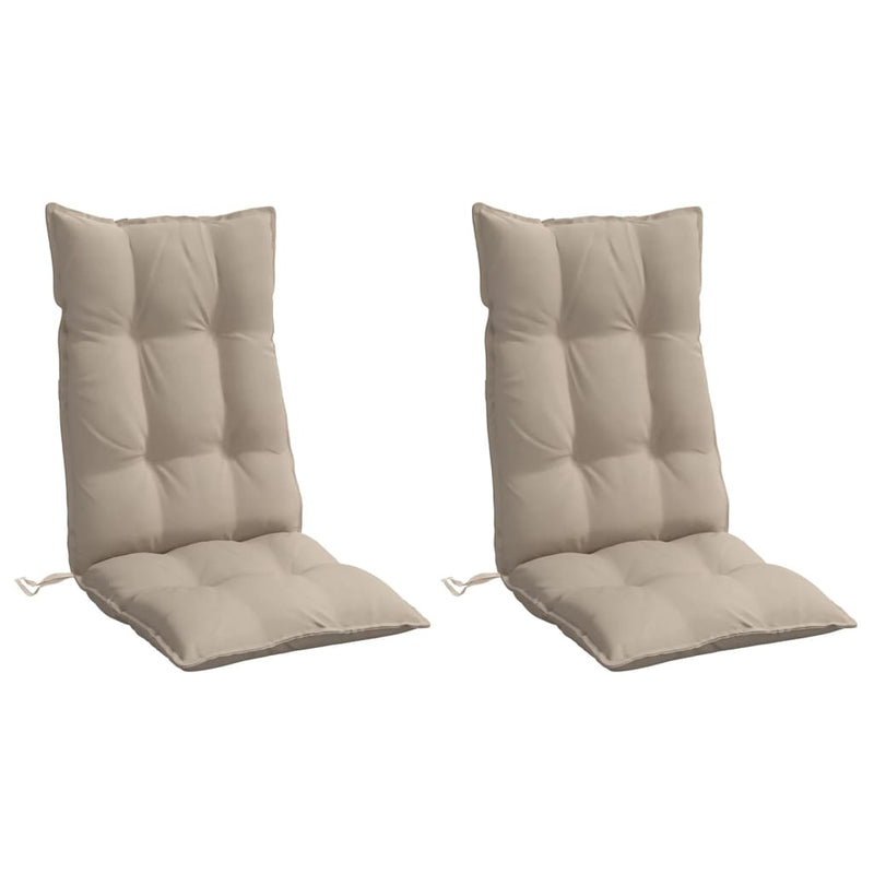 Highback Chair Cushions 2 pcs Taupe Oxford Fabric Payday Deals