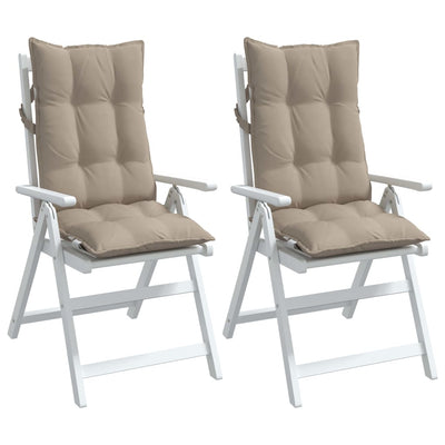 Highback Chair Cushions 2 pcs Taupe Oxford Fabric Payday Deals