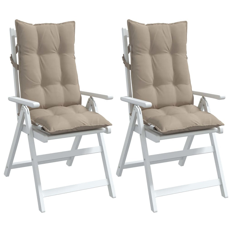 Highback Chair Cushions 2 pcs Taupe Oxford Fabric Payday Deals