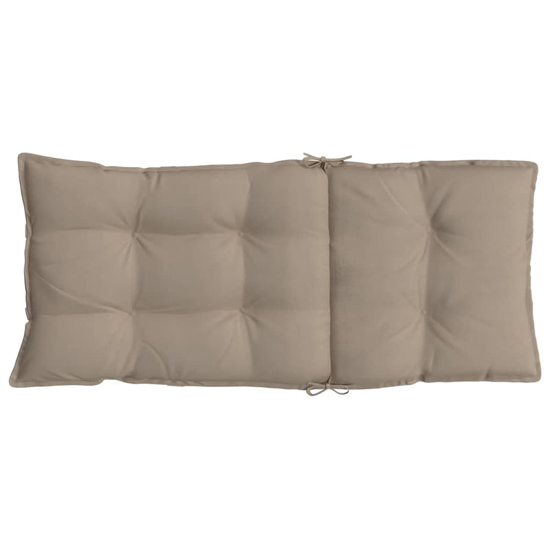 Highback Chair Cushions 2 pcs Taupe Oxford Fabric Payday Deals