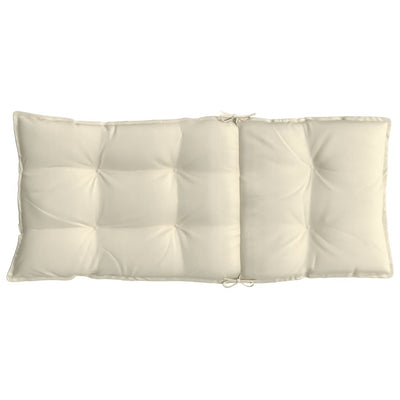 Highback Chair Cushions 4 pcs Cream Oxford Fabric Payday Deals