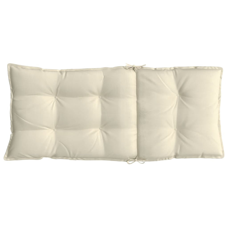 Highback Chair Cushions 4 pcs Cream Oxford Fabric Payday Deals