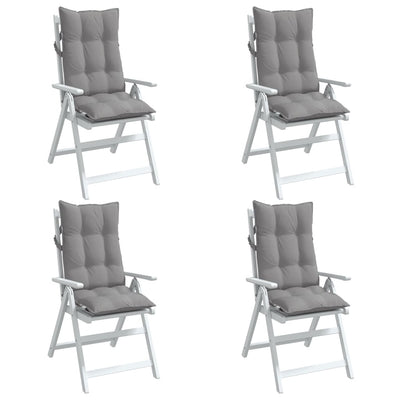 Highback Chair Cushions 4 pcs Grey Oxford Fabric Payday Deals