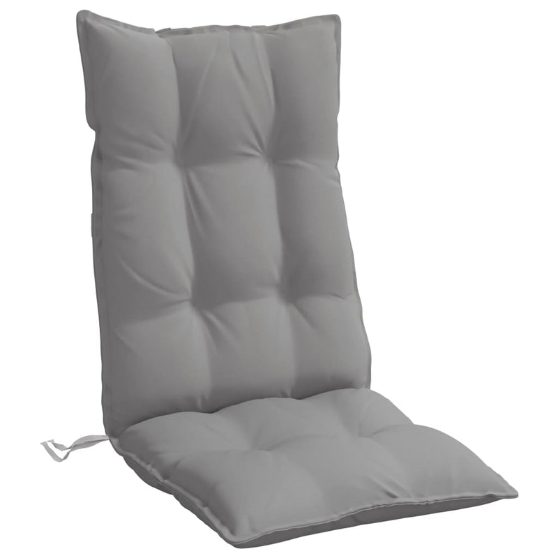 Highback Chair Cushions 4 pcs Grey Oxford Fabric Payday Deals