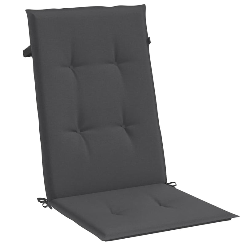 Highback Chair Cushions 4 pcs Melange Anthracite 120x50x4 cm Fabric Payday Deals