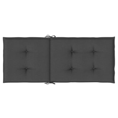 Highback Chair Cushions 4 pcs Melange Anthracite 120x50x4 cm Fabric Payday Deals