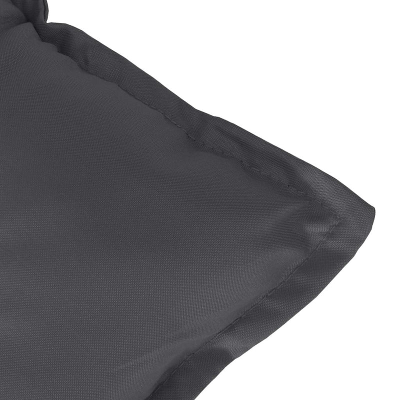Highback Chair Cushions 4 pcs Melange Anthracite 120x50x7 cm Fabric Payday Deals