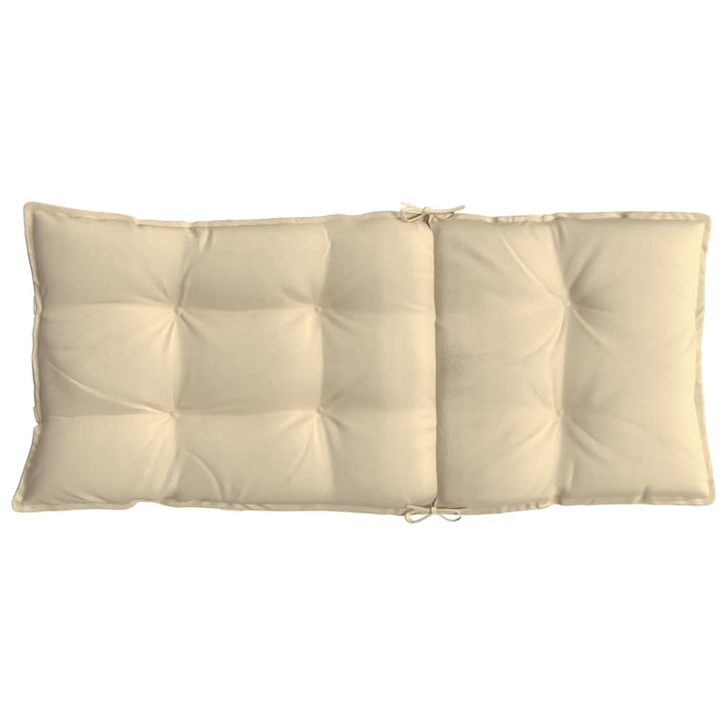 Highback Chair Cushions 6 pcs Beige Oxford Fabric Payday Deals