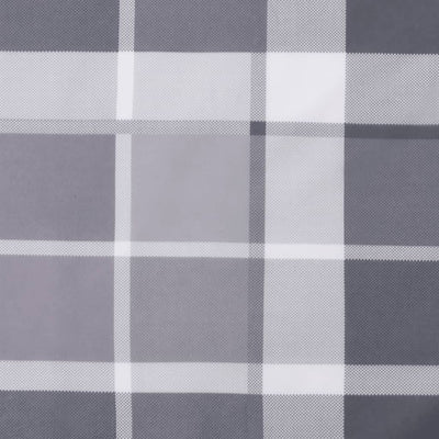 Highback Chair Cushions 6 pcs Grey Check Oxford Fabric Payday Deals