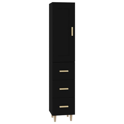 Highboard Black 35x34x180 cm Engineered Wood Payday Deals