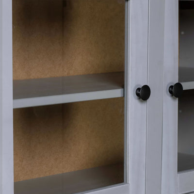 Highboard Grey 93x40.5x180 cm Solid Pine Panama Range Payday Deals