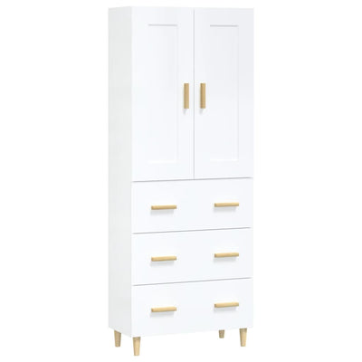 Highboard High Gloss White Engineered Wood Payday Deals