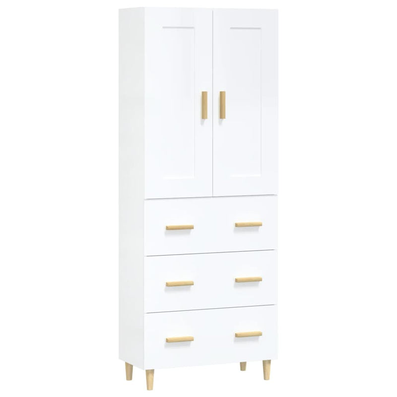 Highboard High Gloss White Engineered Wood Payday Deals