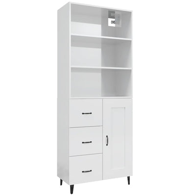 Highboard High Gloss White Engineered Wood Payday Deals