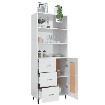 Highboard High Gloss White Engineered Wood Payday Deals