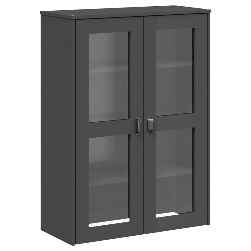 Highboard VIKEN Anthracite Grey 80x40x190 cm Solid Wood Pine Payday Deals