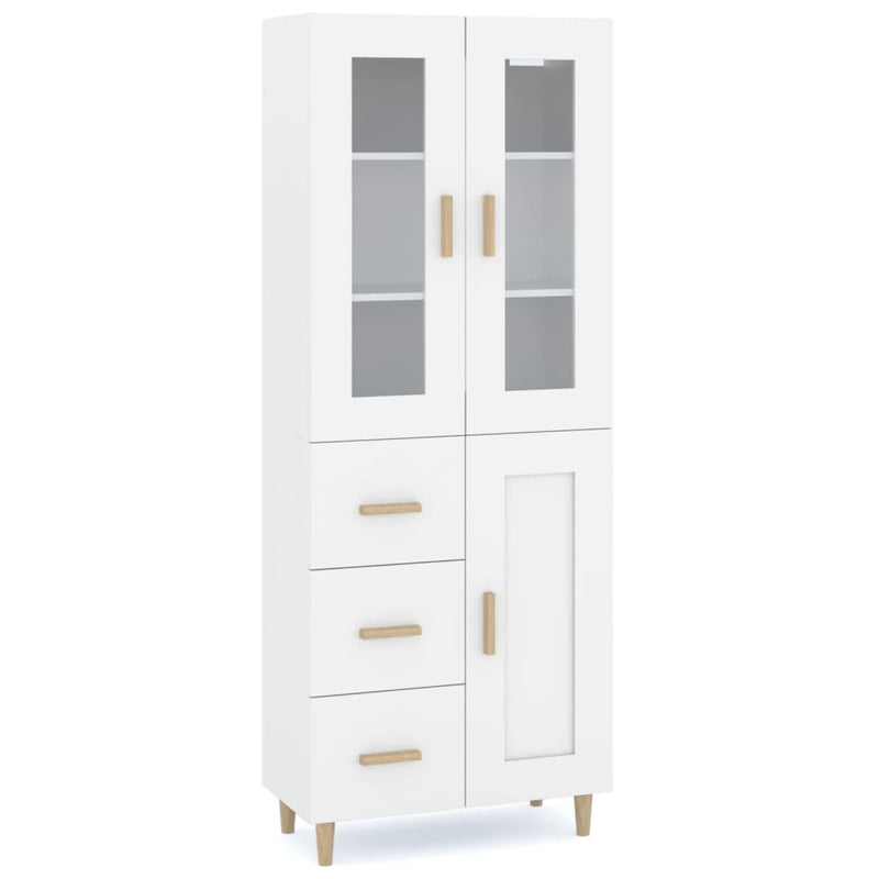 Highboard White 69.5x34x180 cm Engineered Wood Payday Deals