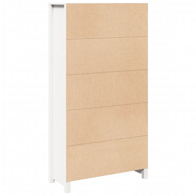 Highboard White 80x35x154 cm Solid Wood Pine Payday Deals
