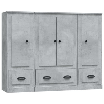 Highboards 3 pcs Concrete Grey Engineered Wood Payday Deals