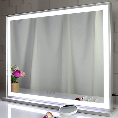 Hollywood LED Makeup Mirror with Smart Touch Control and 3 Colors Dimmable Light (72 x 56 cm) Payday Deals