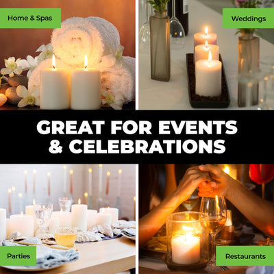 Home Master 30PCE Pillar Candles White Home Décor Party Wedding 10cm Payday Deals