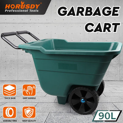 HORUSDY 90L Multi-Purpose Garden Cart Lawn Wheelbarrow Trailer Wagon Outdoor Payday Deals