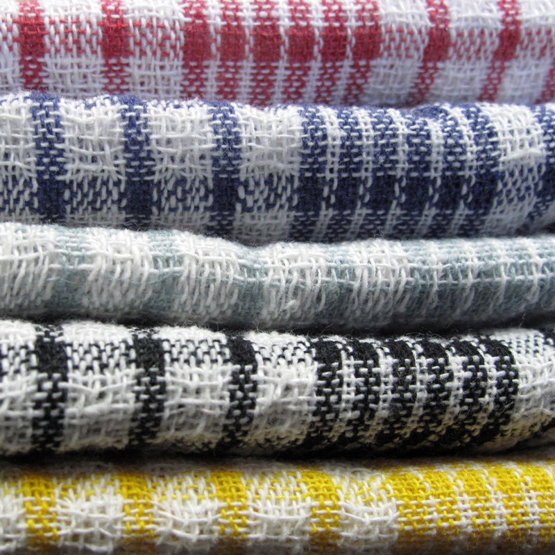 Hotel Living Checkered Set of 5 Cotton Tea Towels Payday Deals