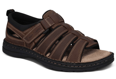 HUSH PUPPIES SPARTAN Mens Leather Wide Fit Comfort Sandals Shoes Slip On