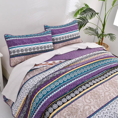 Hygge Quilted bedspread and pillowcovers set: Embrace Cozy Living - Queen size Payday Deals