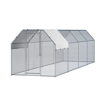 i.Pet Chicken Coop Cage Run Rabbit Hutch Large Walk In Hen House Cover 2mx8mx2m Payday Deals