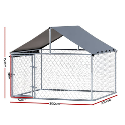 i.Pet Dog Kennel Large House XL Pet Run Cage Puppy Outdoor Enclosure With Roof Payday Deals