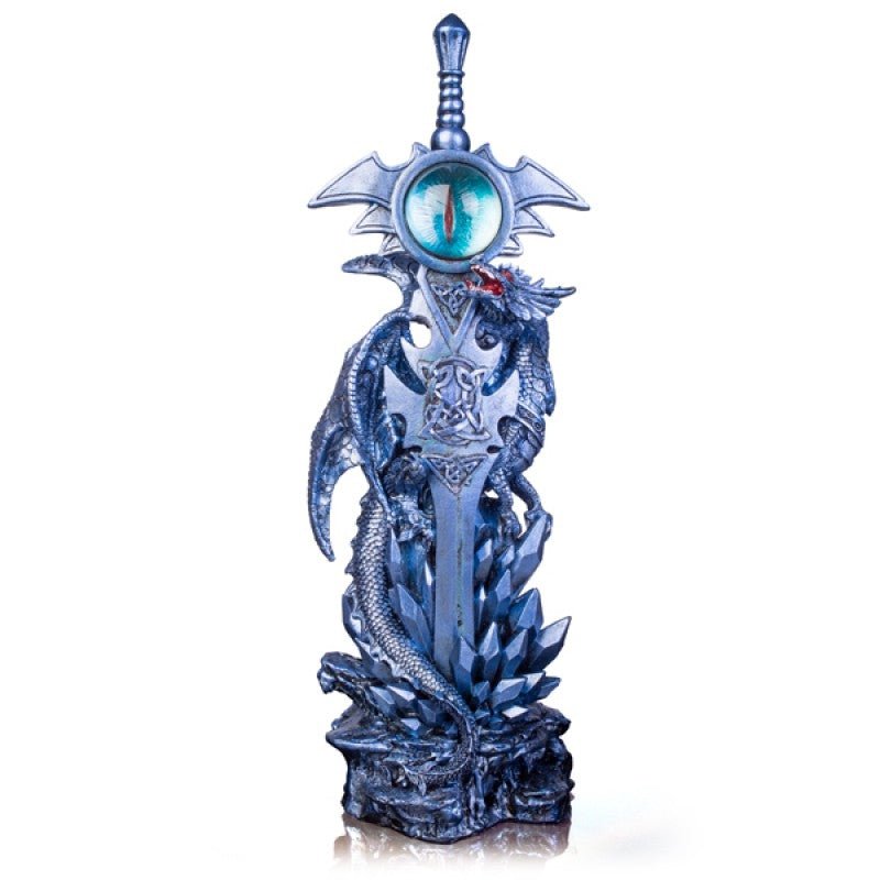 Ice Dragon on Sword Figurine Payday Deals