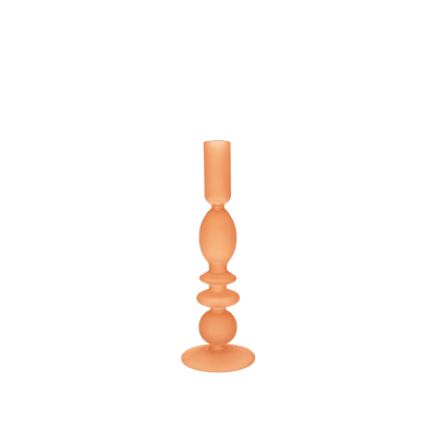 Ice Land Matte Glass Candle Holder orange