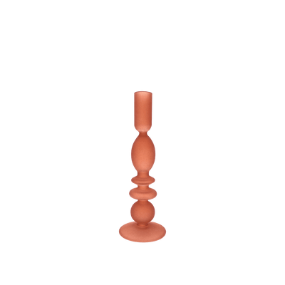 Ice Land Matte Glass Candle Holder red