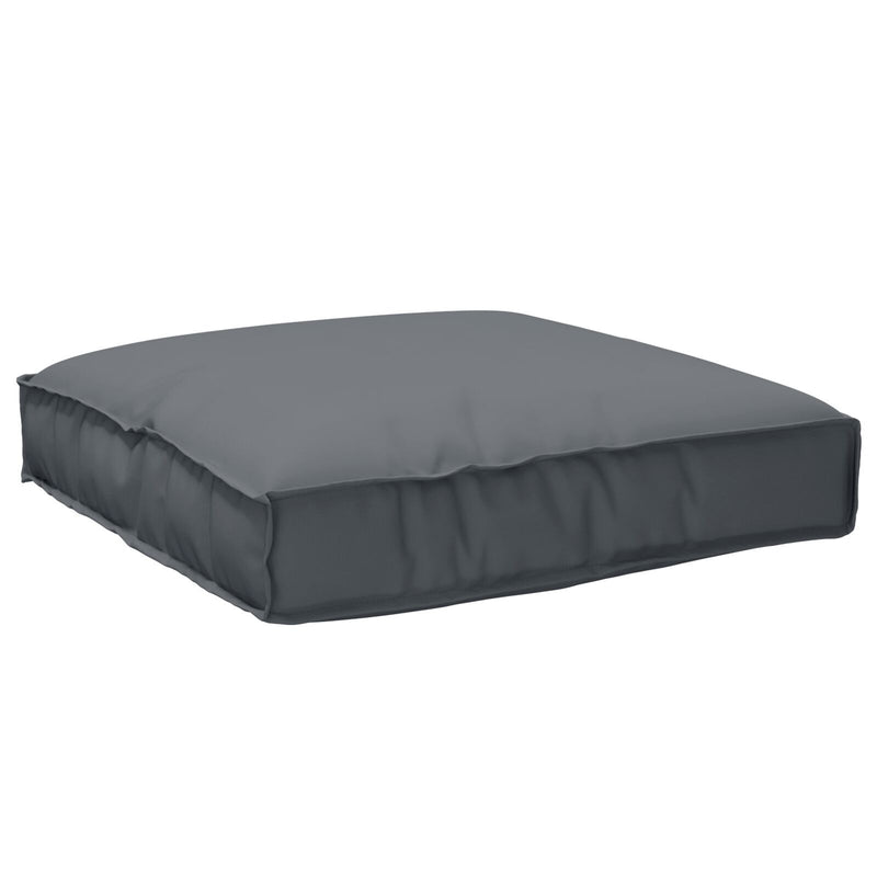 2 Piece Pallet Cushion Set Anthracite Oxford Fabric