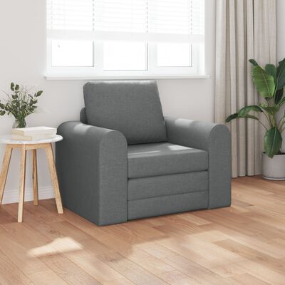 Floor Sofa Bed 2-in-1 Dark Grey 98x71x83 cm Fabric