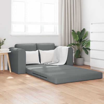 Floor Sofa Bed 2-in-1 Dark Grey 148x71x83 cm Fabric