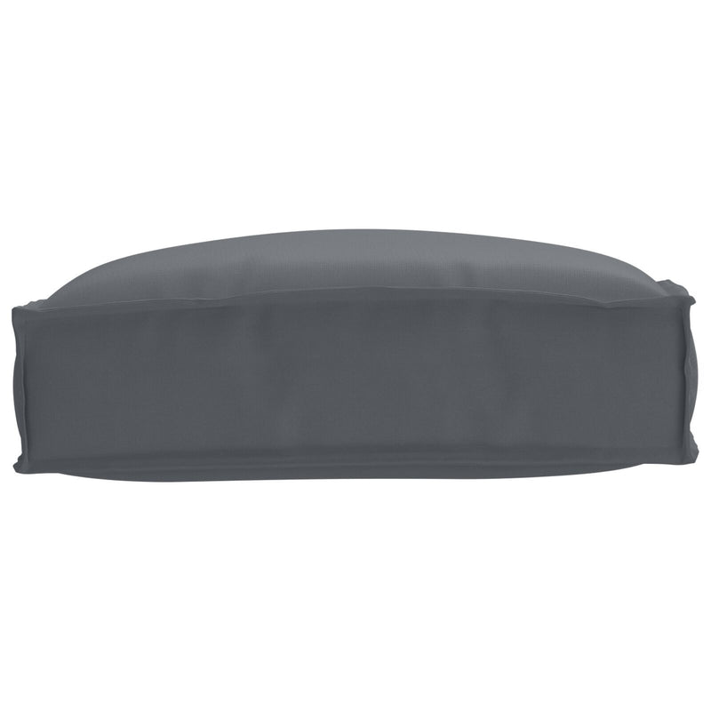 Outdoor Cushion Anthracite Polyester Medium Removable Covers