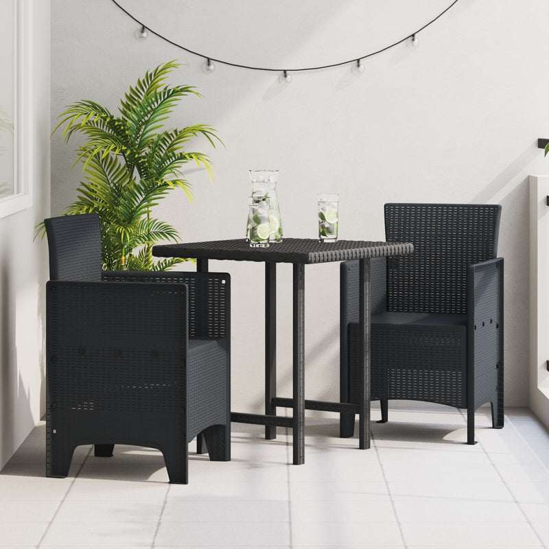 Garden Chairs with Cushions 2 pcs Brown Poly Rattan