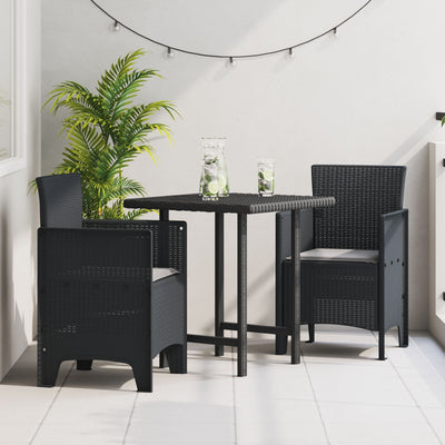 Garden Chairs with Cushions 2 pcs Anthracite Poly Rattan