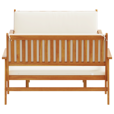 3 Piece Garden Sofa Set with Cushions Solid Wood Acacia