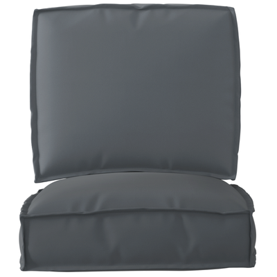 2 Piece Pallet Cushion Set Anthracite Oxford Fabric