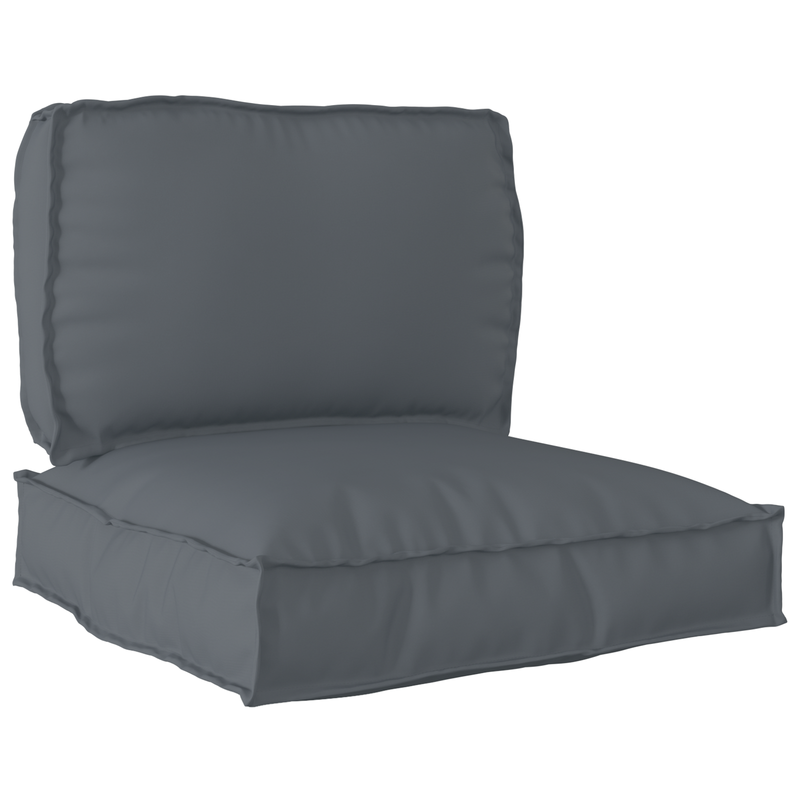 Pallet Cushion Set Set of 2 Anthracite Polyester