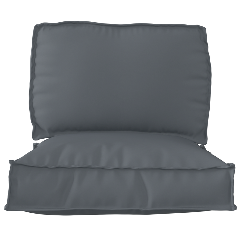 Pallet Cushion Set Set of 2 Anthracite Polyester