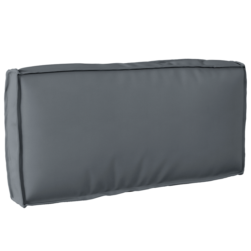 2 Piece Pallet Cushion Set Anthracite Oxford Fabric